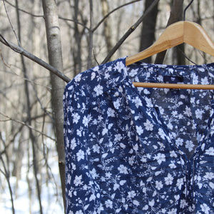 Lightweight "henley" blouse - 100% Cotton